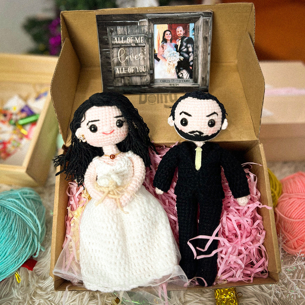 Personalized Crochet Doll with Photo Card "All Of Me Loves All Of You"