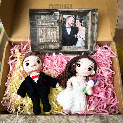 Personalized Crochet Doll with Photo Card "All Of Me Loves All Of You"