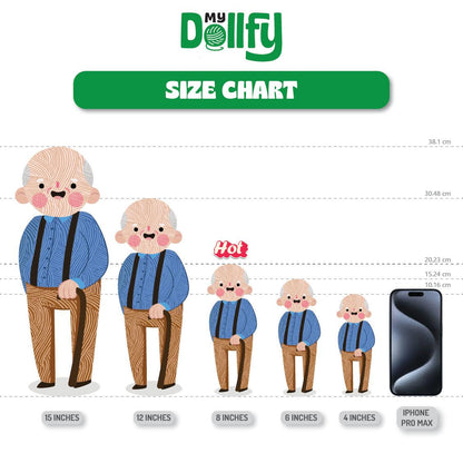 Personalized Crochet Doll with Photo Card "Love Never Fails 1 Corinthians 13"