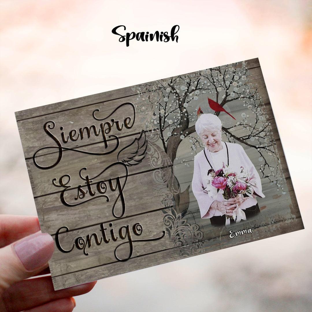 Personalized Crochet Doll with Photo Card "Siempre Estoy Contigo"