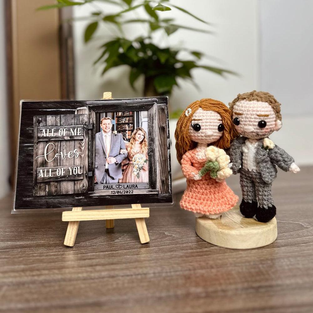 Personalized Crochet Doll with Photo Card "All Of Me Loves All Of You"