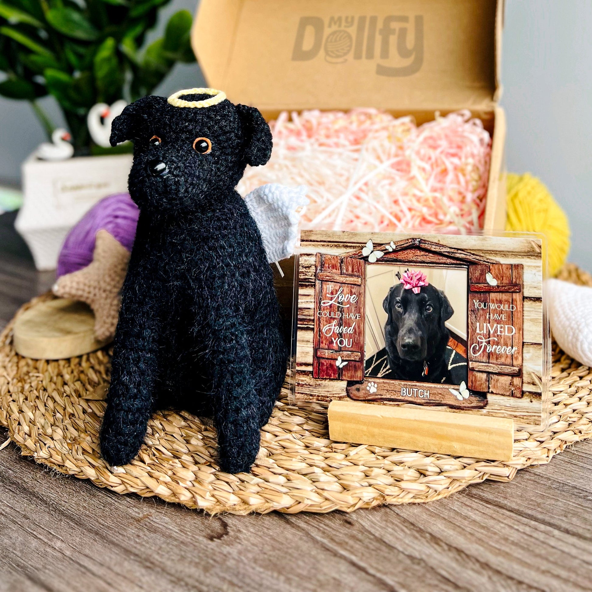 Personalized Crochet Doll with Photo Card "If Love Could Have Saved You"