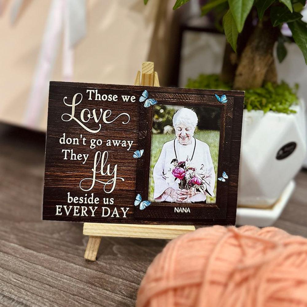 Personalized Crochet Doll with Photo Card "Those We Love Don't Go Away"