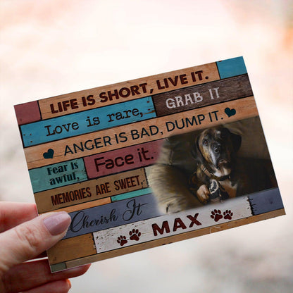 Personalized Crochet Doll with Photo Card "Life Is Short, Live It Pet Portrait"
