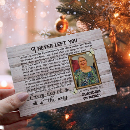 Personalized Ornament Crochet Doll with Photo Card "I Never Left You"