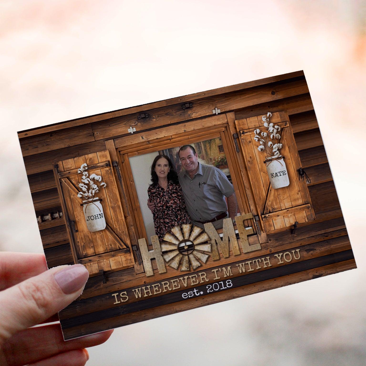 Personalized Crochet Doll with Photo Card "Home Is Wherever I’m With You"
