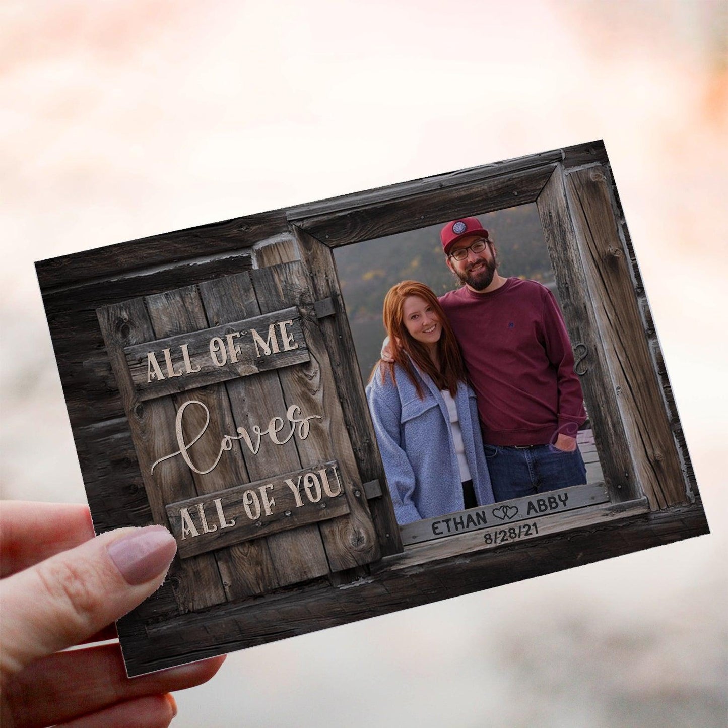 Personalized Crochet Doll with Photo Card "All Of Me Loves All Of You"