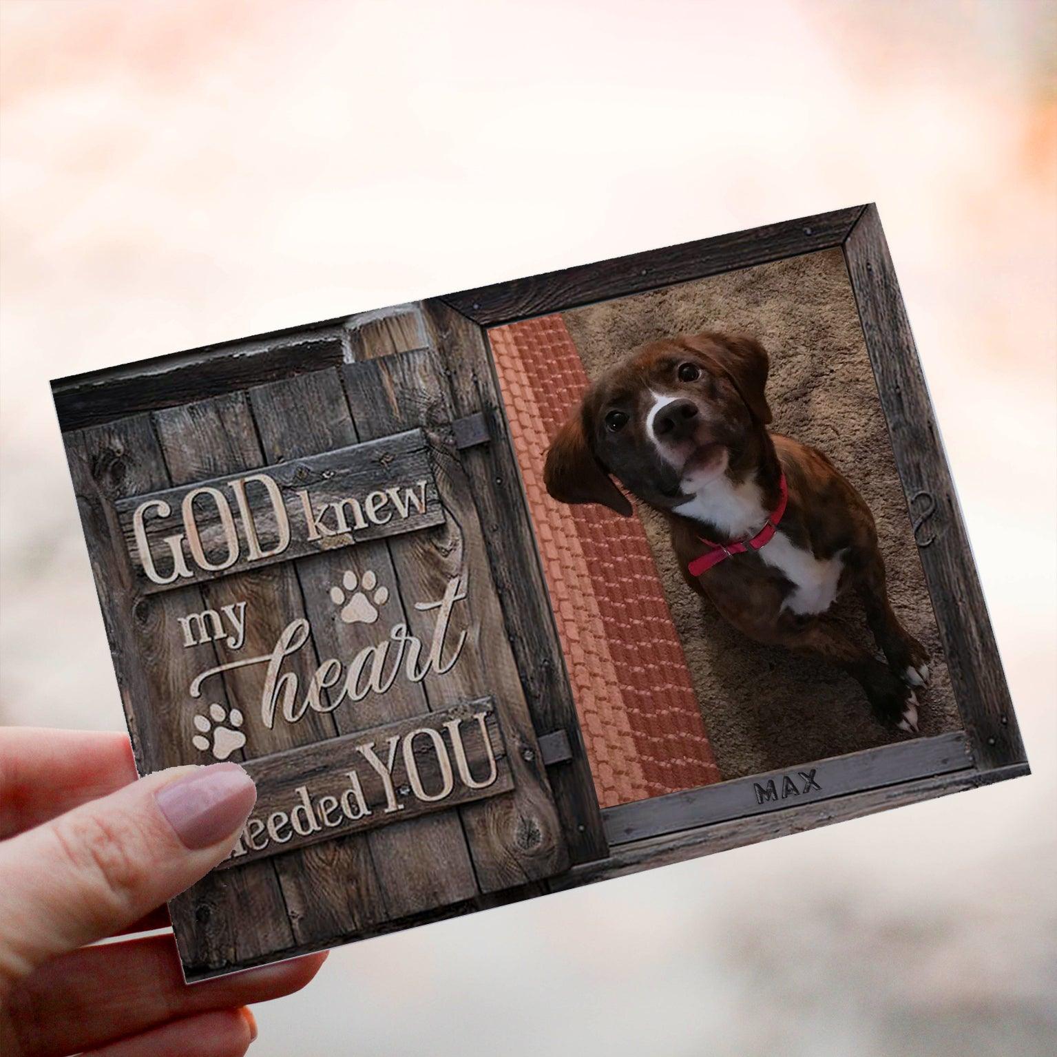 Personalized Crochet Doll with Photo Card "God Knew My Heart Needed You Pet Portrait"