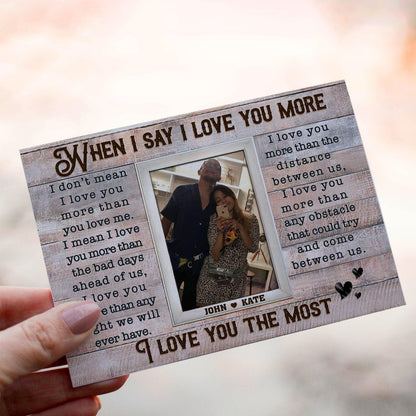 Personalized Crochet Doll with Photo Card "When I Say I Love You More"