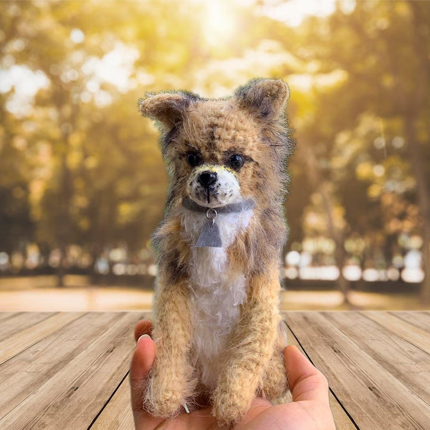 Personalized Crochet Doll with Photo Card "To My Mom Pet Portrait"