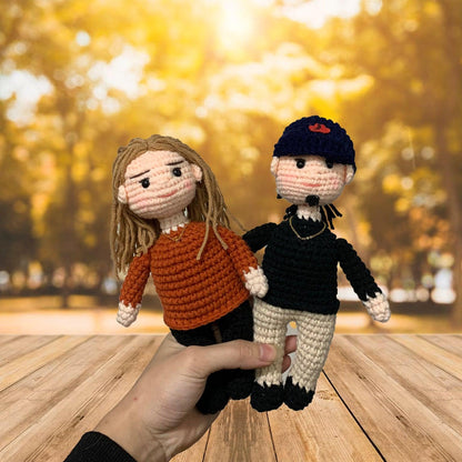 Personalized Crochet Doll with Photo Card "Im Yours No Returns"