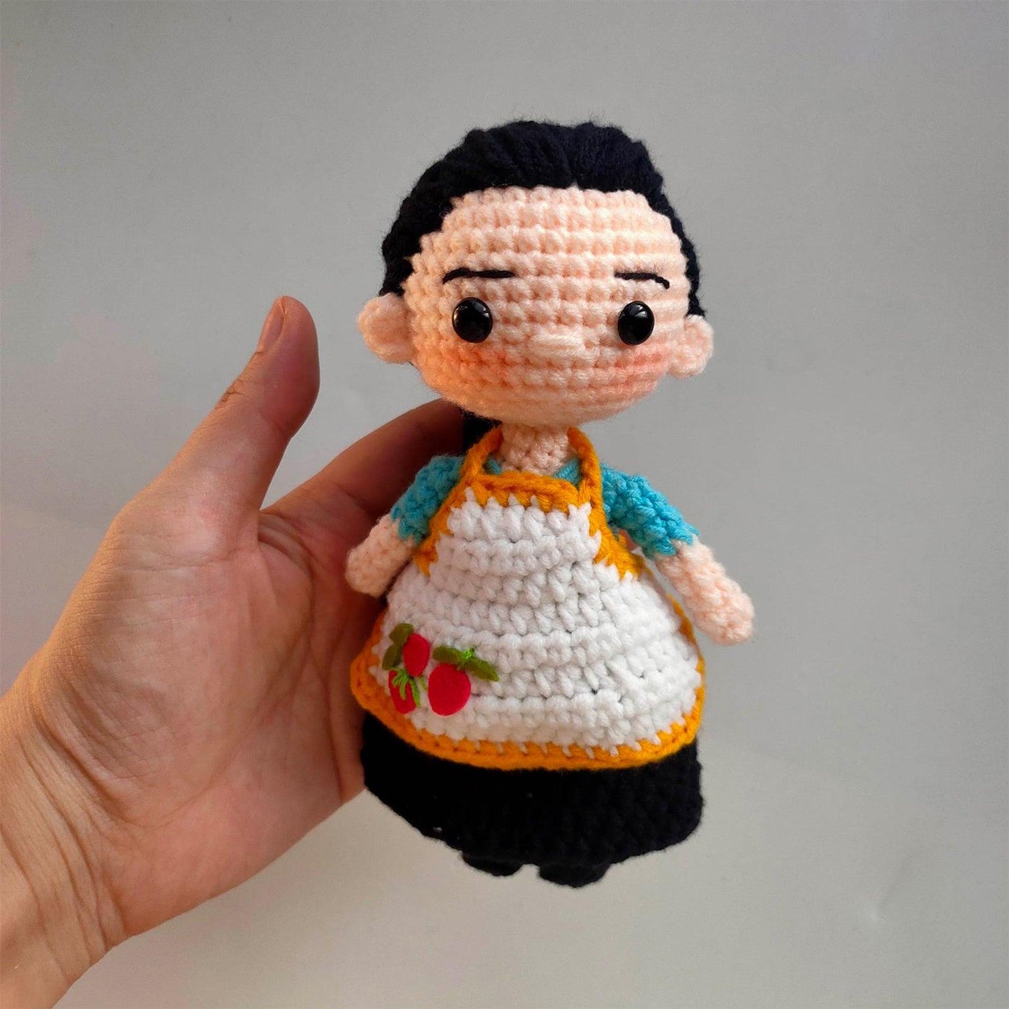 Personalized Crochet Doll with Photo Card "As I Sit In Heaven"
