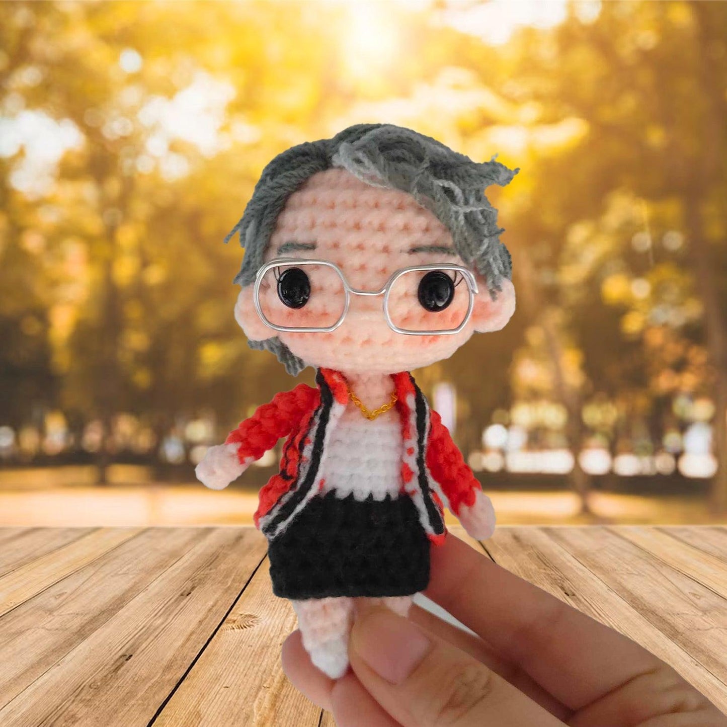 Personalized Crochet Doll with Photo Card "Best Mom Gift Ideas"