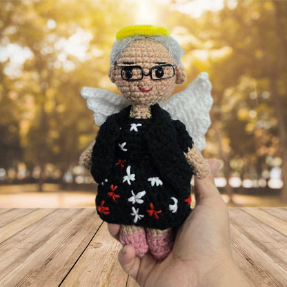 Personalized Crochet Doll with Photo Card "Cuando Estoy En El Cielo"