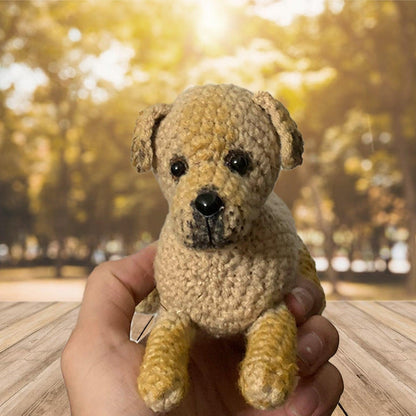 Personalized Crochet Doll with Photo Card "To My Dog Mom Pet Portrait"