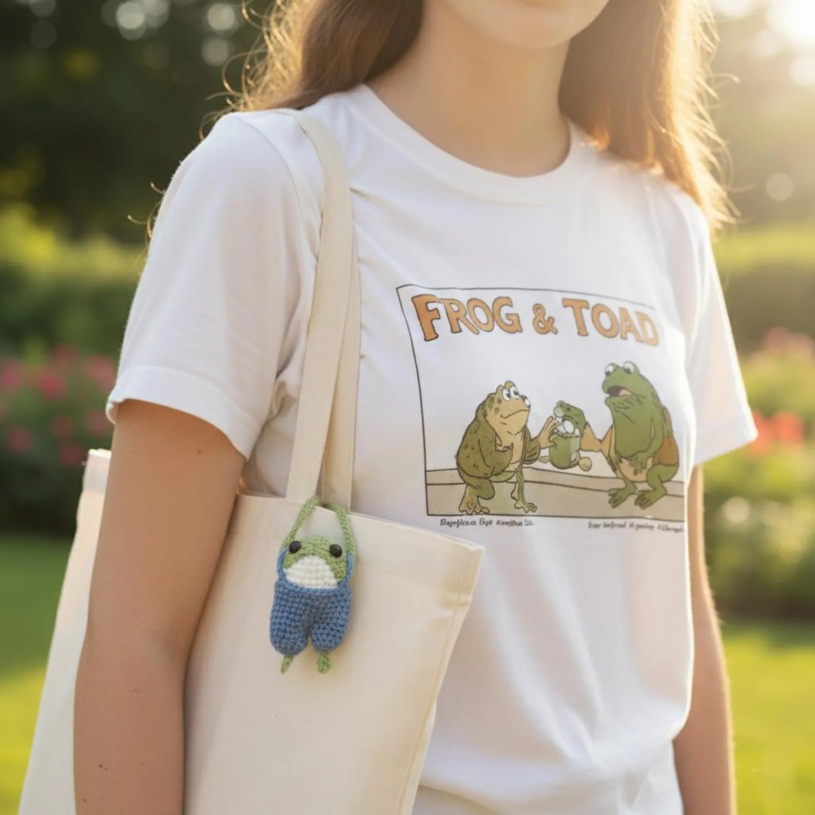 WoolyArtis™ Handmade Frog Amigurumi - Blue Overalls Style