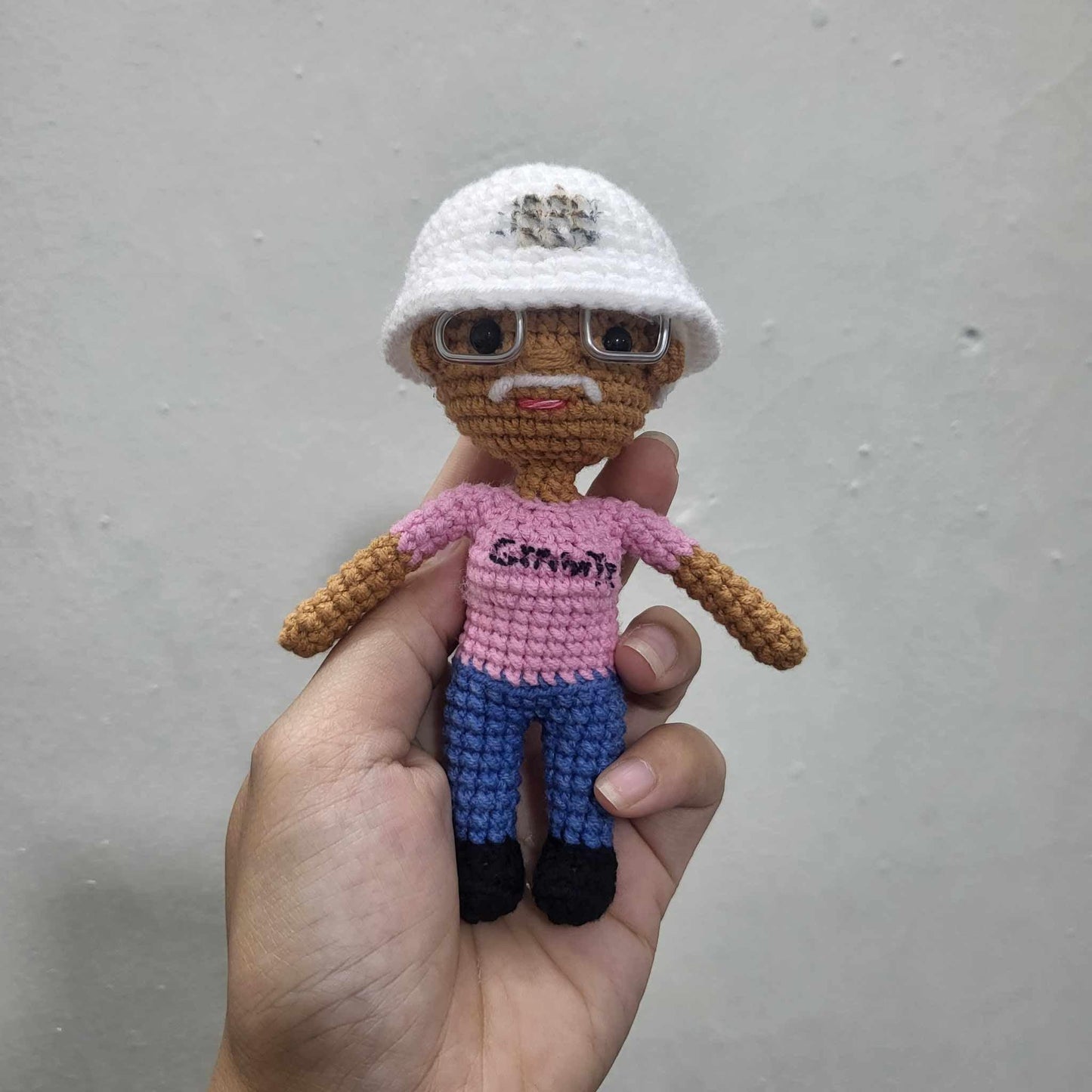 Personalized Crochet Doll with Photo Card "Because Someone We Love Is In Heaven 2"