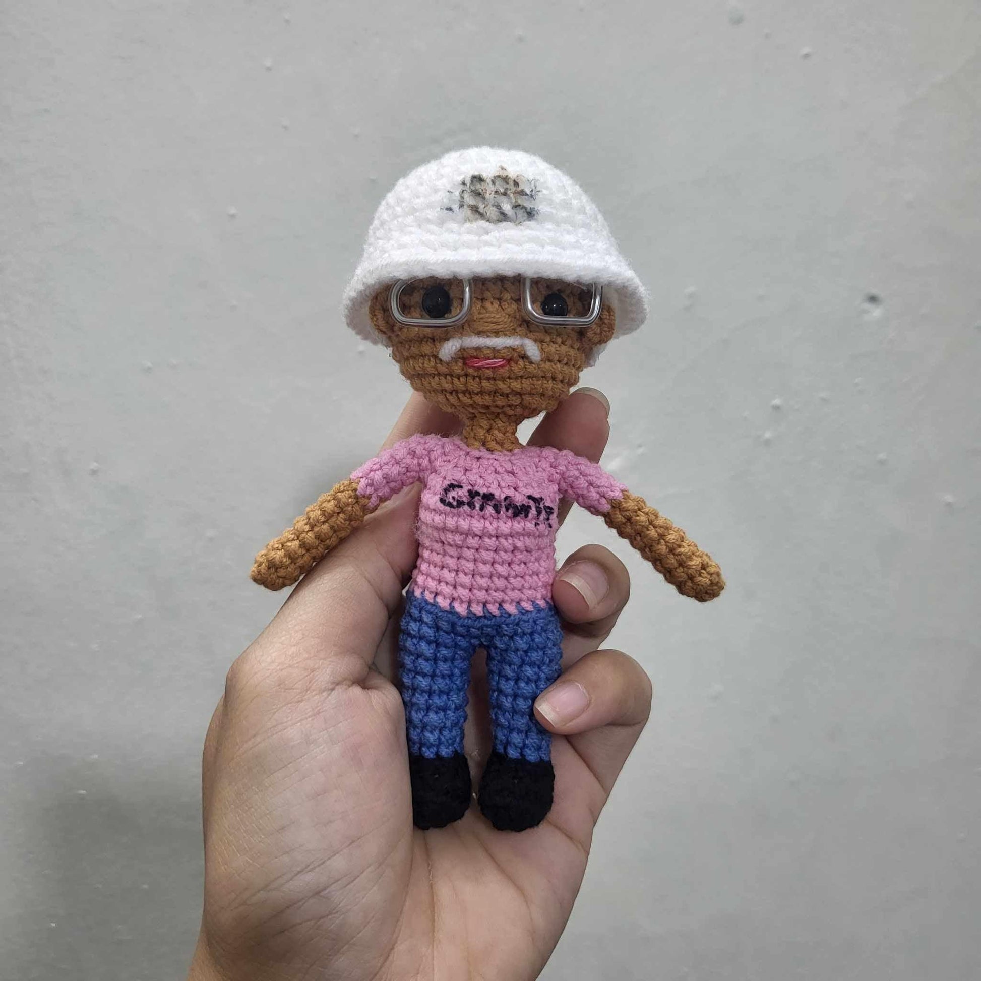 Personalized Crochet Doll with Photo Card "Because Someone We Love Is In Heaven 2"