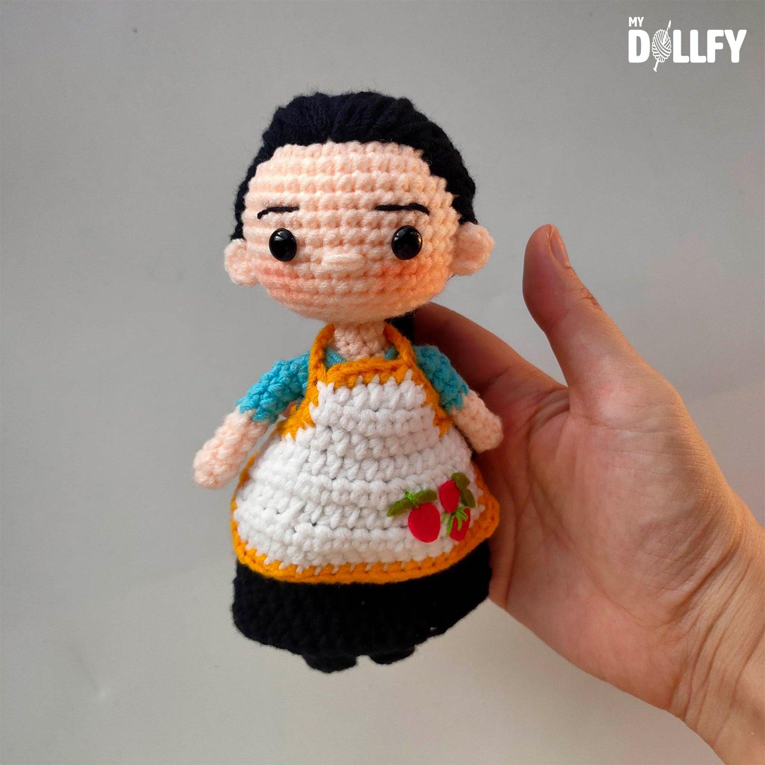 Personalized Crochet Doll with Photo Card "Because Someone We Love Is In Heaven"