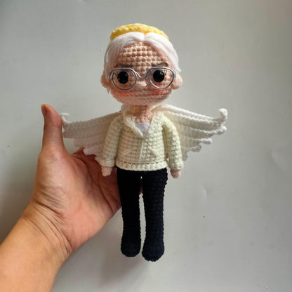 Personalized Crochet Doll with Photo Card "I Thought Of You Today"