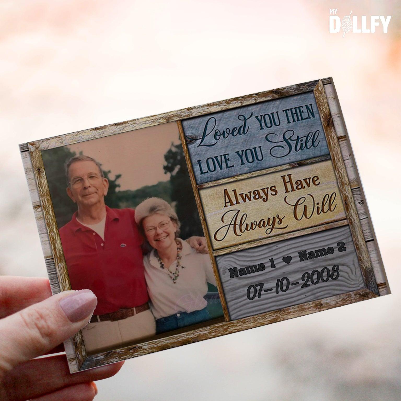 Personalized Crochet Doll with Photo Card "Loved You Then Love You Still"