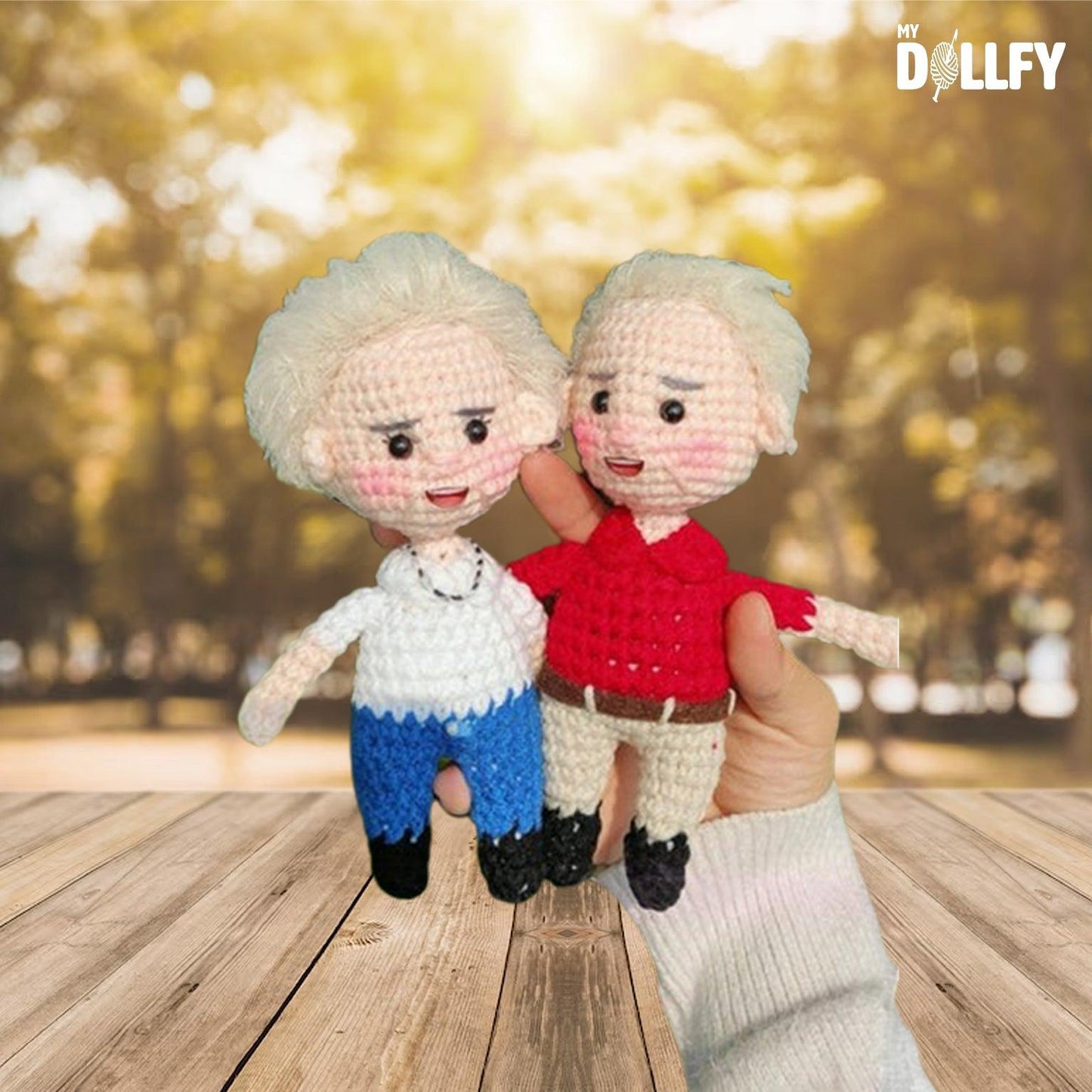 Personalized Crochet Doll with Photo Card "Loved You Then Love You Still"