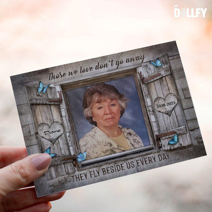 Personalized Crochet Doll with Photo Card "Those We Love Don't Go Away 2"
