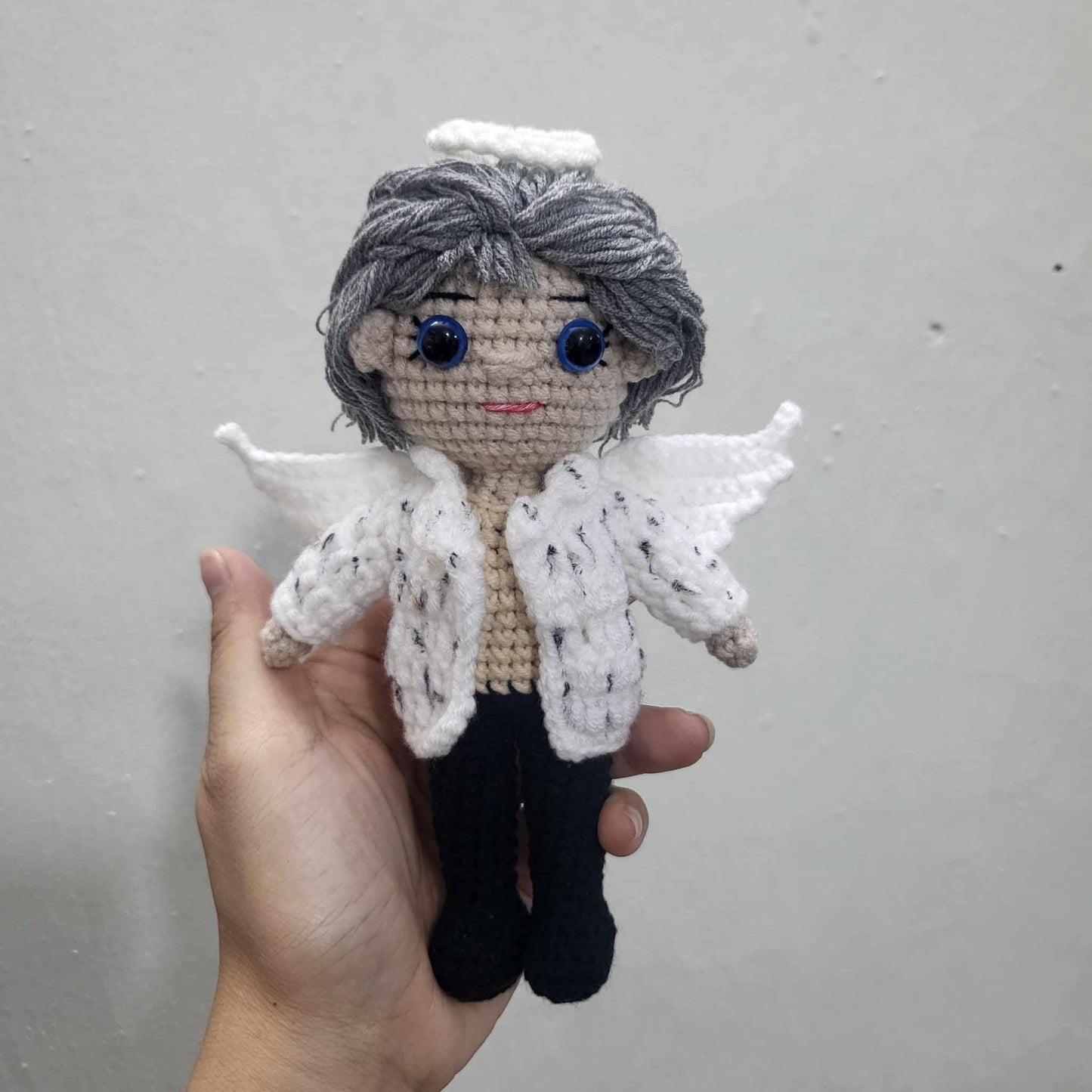 Personalized Crochet Doll with Photo Card "Those We Love Don't Go Away 2"