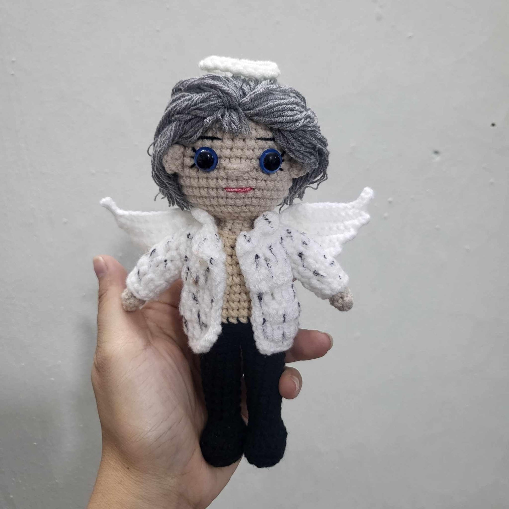 Personalized Crochet Doll with Photo Card "Those We Love Don't Go Away 2"