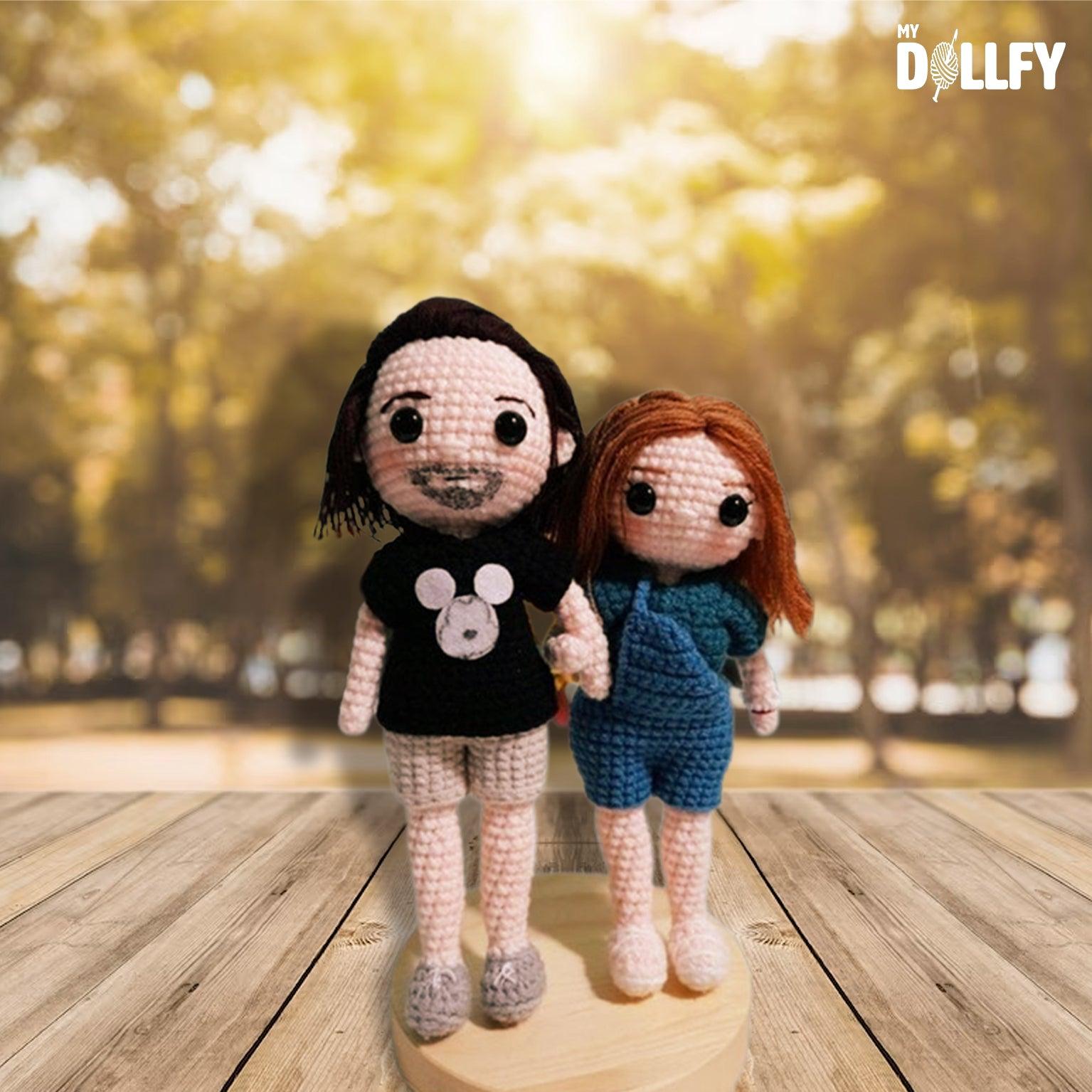 Personalized Crochet Doll with Photo Card "Together Is Our Favorite Place To Be"