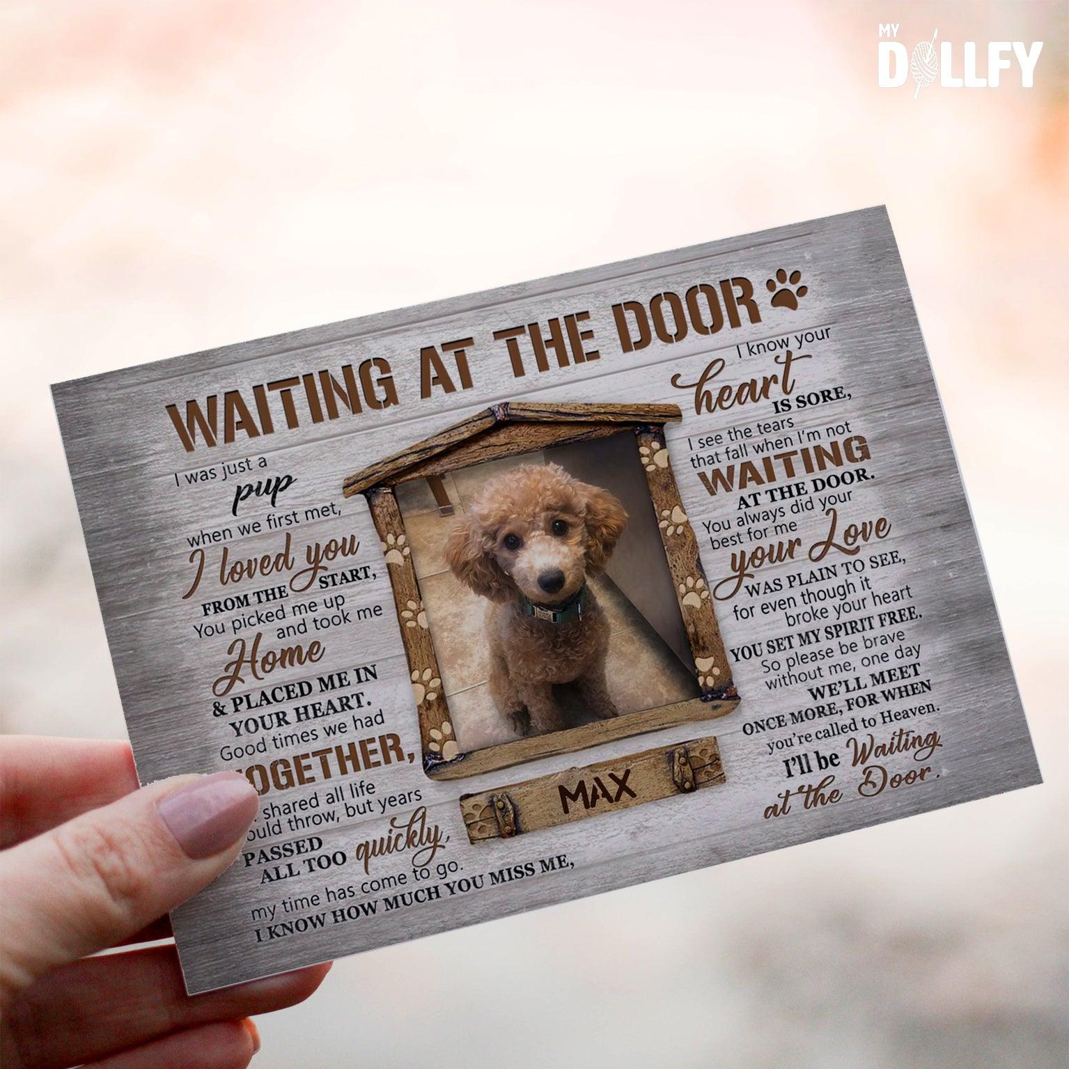 Personalized Crochet Doll with Photo Card "Waiting At The Door 2"
