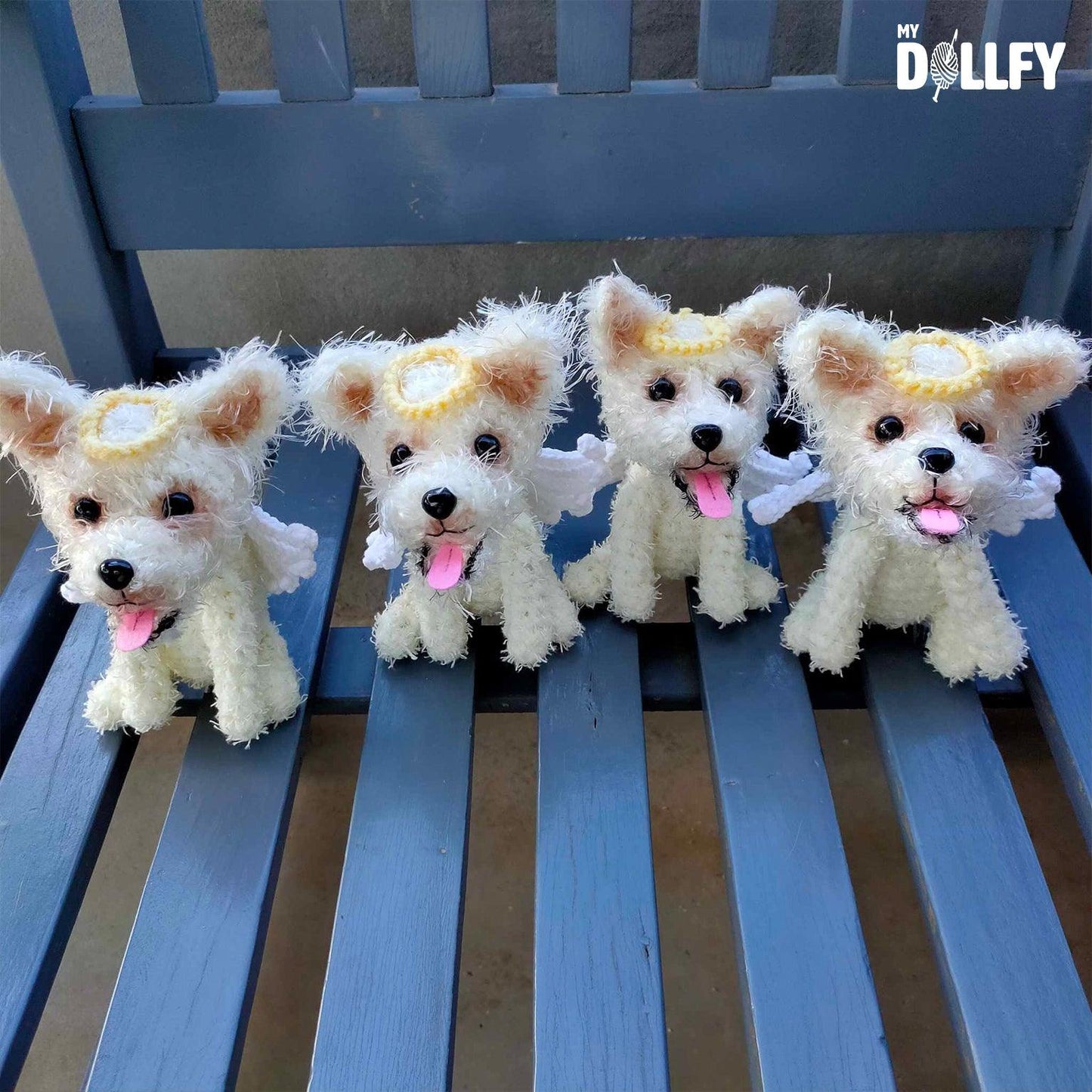 Personalized Crochet Doll with Photo Card "Waiting At The Door"