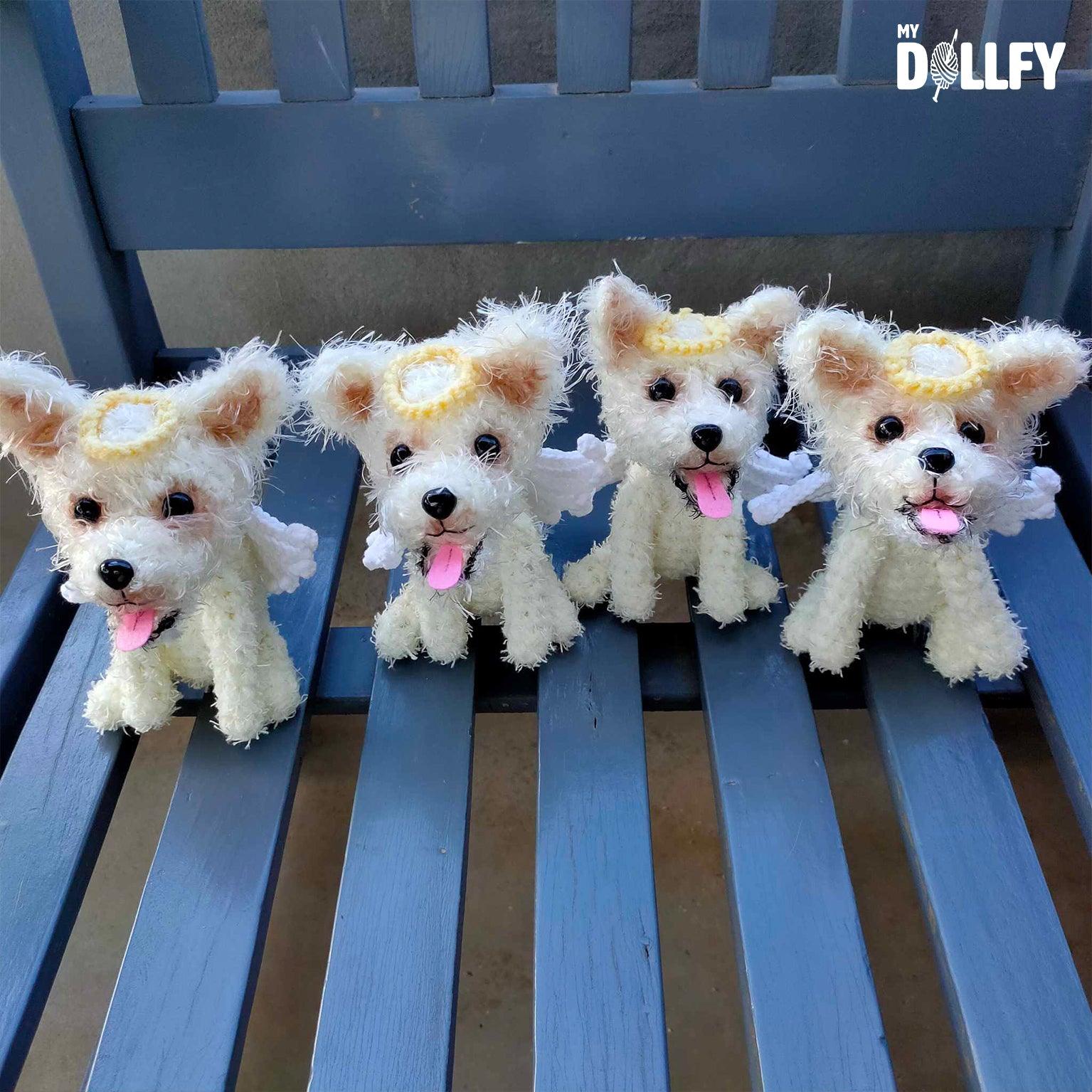 Personalized Crochet Doll with Photo Card "Waiting At The Door"