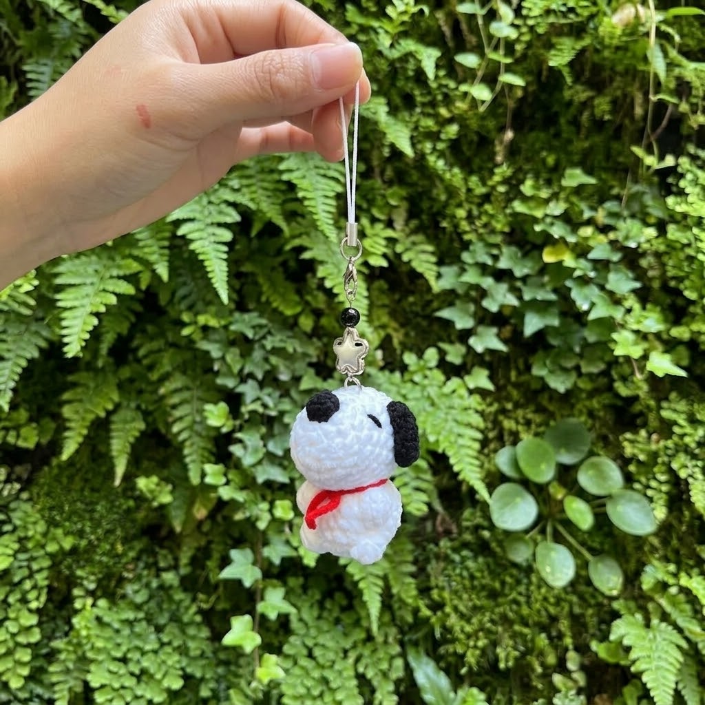 WoolyArtis™ -Cute Crochet Hello Kitty Keychain – Handmade Amigurumi Plush Bag Charm