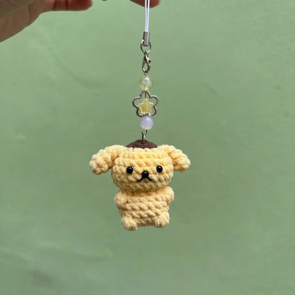 WoolyArtis™ -Cute Crochet Hello Kitty Keychain – Handmade Amigurumi Plush Bag Charm