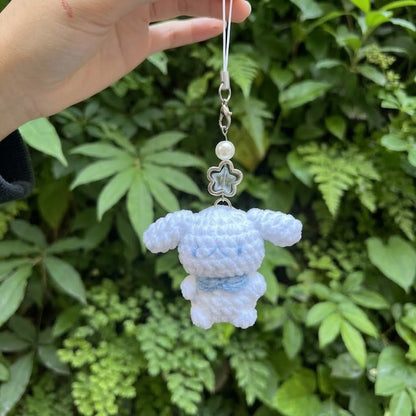 WoolyArtis™ -Cute Crochet Hello Kitty Keychain – Handmade Amigurumi Plush Bag Charm